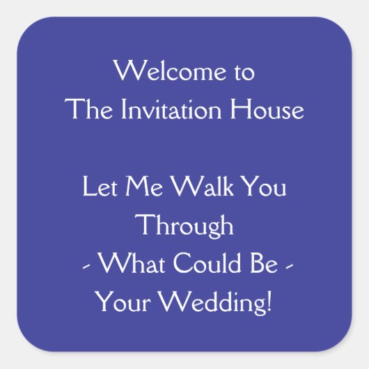 Welcome Sticker スクエアシール (正面)