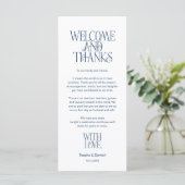 Welcome & Thanks, Place Setting Thank You Card プログラム (スタンド正面)
