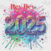 Welcome the New Year Sticker Design シール (正面)