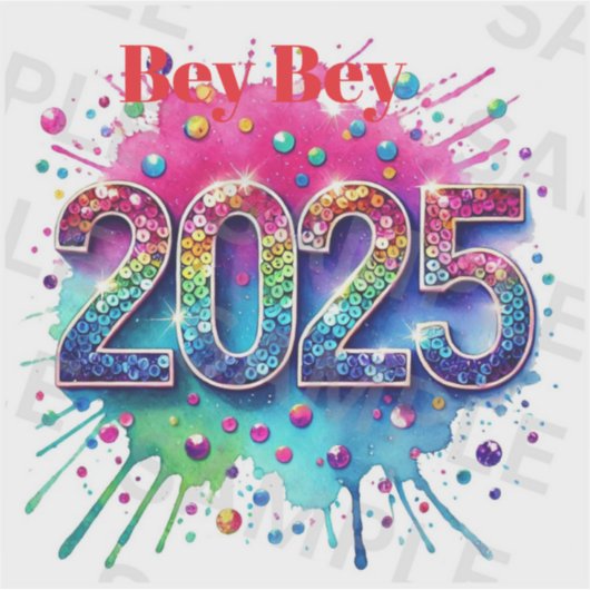 Welcome the New Year Sticker Design シール (正面)