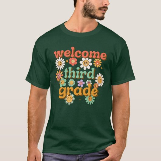 WELCOME THIRD GRADE  BACK TO SCHOOL FIRST DAY  Tシャツ (正面)