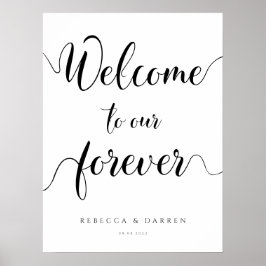 Welcome to パーソナライズされた Our Forever 結婚's Sign ポスター
