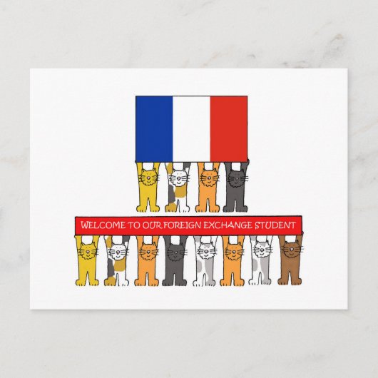 Welcome to フランスの Foreign Exchange Student ポストカード (正面)