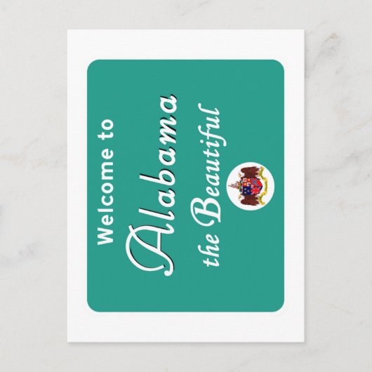 Welcome to Alabama - USA Road Sign ポストカード (正面)