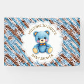 Welcome to Baby Shower | Crochet Teddy Bear 横断幕 (横)
