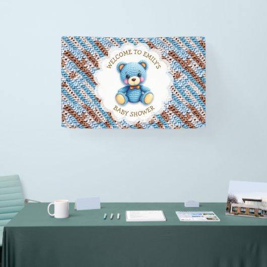 Welcome to Baby Shower | Crochet Teddy Bear 横断幕 (トレードショー)