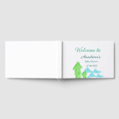 welcome to baby shower name blue green tree hill  ゲストブック (全面)
