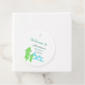 welcome to baby shower name blue green tree hill  フェイバータグ (インサイチュ)