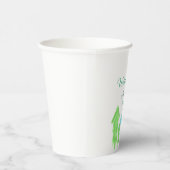 welcome to baby shower name blue green tree hill  紙コップ (右)