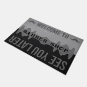 Welcome To Barber Shop, See You Later ドアマット (アングル)