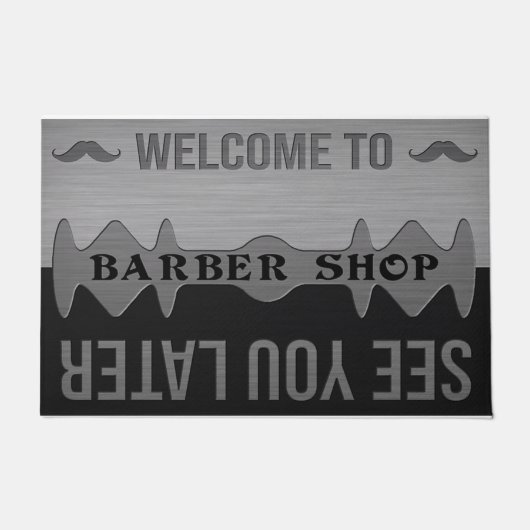 Welcome To Barber Shop, See You Later ドアマット (正面)