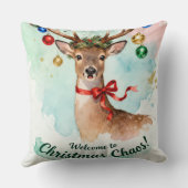 Welcome to Christmas Chaos - Cute reindeer クッション (裏面)