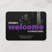 Welcome To Church Invitation Calling Card Template コーリングカード (正面)