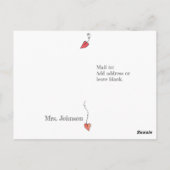 Welcome to Class TreeハートとBirds先生 ポストカード (裏面)