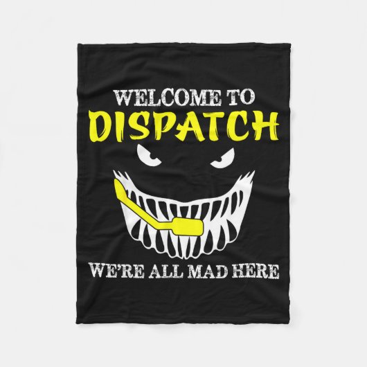 Welcome To Dispatch Funny 911 Dispatch Halloween S フリースブランケット (正面)