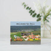 welcome to fall pumpkin farm post card ポストカード (スタンド正面)