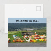 welcome to fall pumpkin farm post card ポストカード (正面/裏面)
