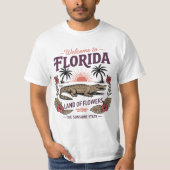 Welcome to Florida Alligator Sunshine State Est. Tシャツ (正面)