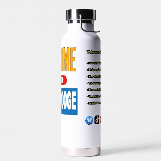 "Welcome to GeekSpooge" Water Bottle ウォーターボトル (左面)