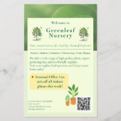 Welcome to Greenleaf Nursery Branding チラシ (正面)