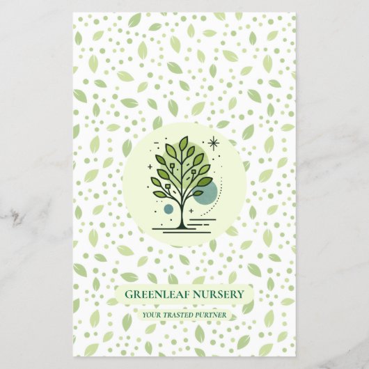 Welcome to Greenleaf Nursery Branding チラシ (裏面)