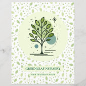 Welcome to Greenleaf Nursery Branding Flyer チラシ (裏面)