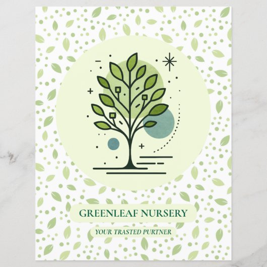 Welcome to Greenleaf Nursery Branding Flyer チラシ (裏面)