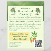 Welcome to Greenleaf Nursery Branding Flyer チラシ (正面)