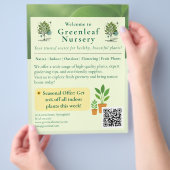 Welcome to Greenleaf Nursery Branding Flyer チラシ (手)