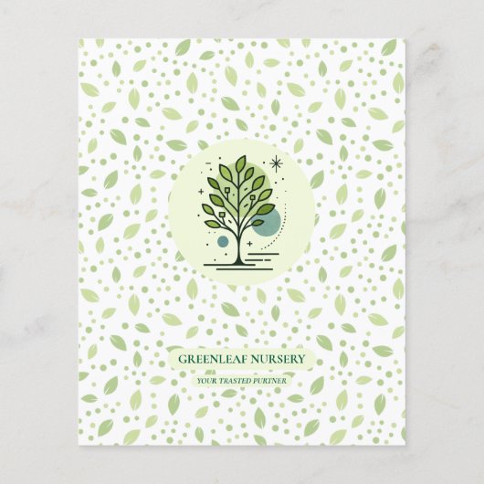 Welcome to Greenleaf Nursery Branding Flyer チラシ (裏面)