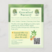 Welcome to Greenleaf Nursery Branding Flyer チラシ (正面)