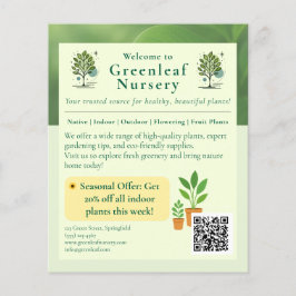 Welcome to Greenleaf Nursery Branding Flyer チラシ