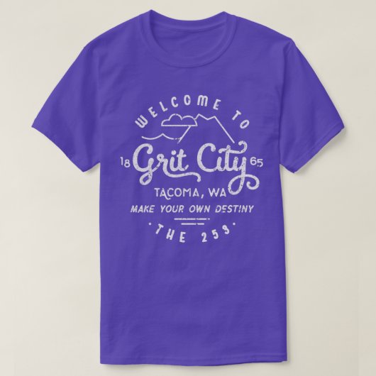 Welcome to Grit City Tacoma Washington Tシャツ (デザイン正面)