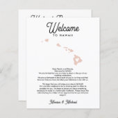 WELCOME TO HAWAIIレター&旅程ANY COLOR (正面/裏面)