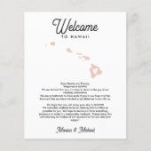 WELCOME TO HAWAIIレター&旅程ANY COLOR (正面)