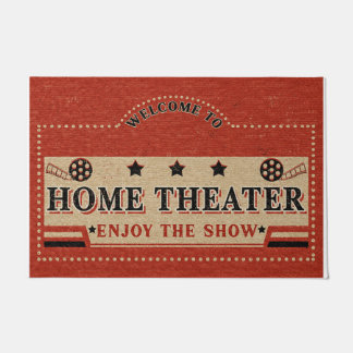 Welcome To Home Theater Rug, Home Decoration ドアマット