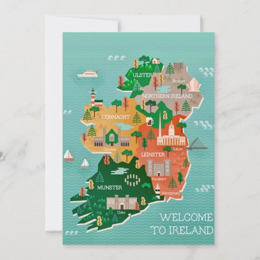 Welcome to Ireland 5x7 Big Postcard サンキューカード (正面)