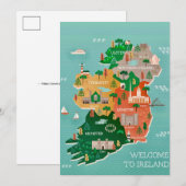 Welcome to Ireland 5x7 Big Postcard サンキューカード (正面/裏面)