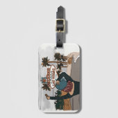 Welcome to Lasvegas check in spot'女の子の服装 ラゲッジタグ (正面縦)