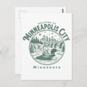 Welcome to Minneapolis City Minnesota ポストカード (正面/裏面)