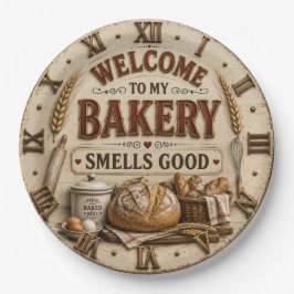 Welcome to My Bakery Baker Gift ペーパープレート