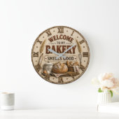 Welcome to My Bakery Baker Gift ラージ壁時計 (ホーム)