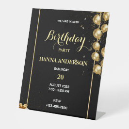 Welcome to My Birthday Partyペデスタルサイン 台座サイン