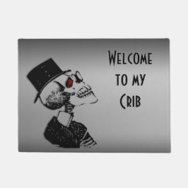 Welcome to My Crib Skeleton Welcome Mat ドアマット