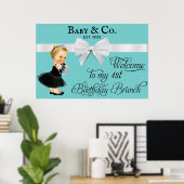 Welcome To My First Birthday Brunch ポスター (ホームオフィス)