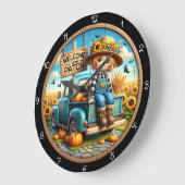 Welcome To My Patch Scarecrow ラージ壁時計 (傾斜)