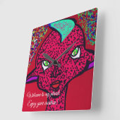 Welcome to My Planet スクエア壁時計 (傾斜)