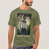Welcome to my World. Alien in galaxy Tシャツ (正面)