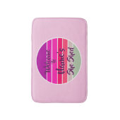 Welcome to Name's She Shed 20xxレトロサンセット バスマット (正面縦)