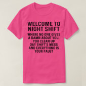 Welcome to night shift 1 tシャツ (デザイン正面)